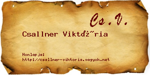 Csallner Viktória névjegykártya